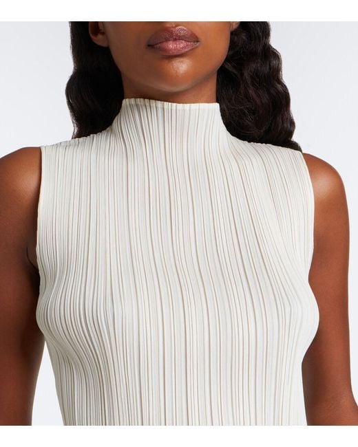 Pleats Please Issey Miyake White Monthly Colors: August Pleated Top