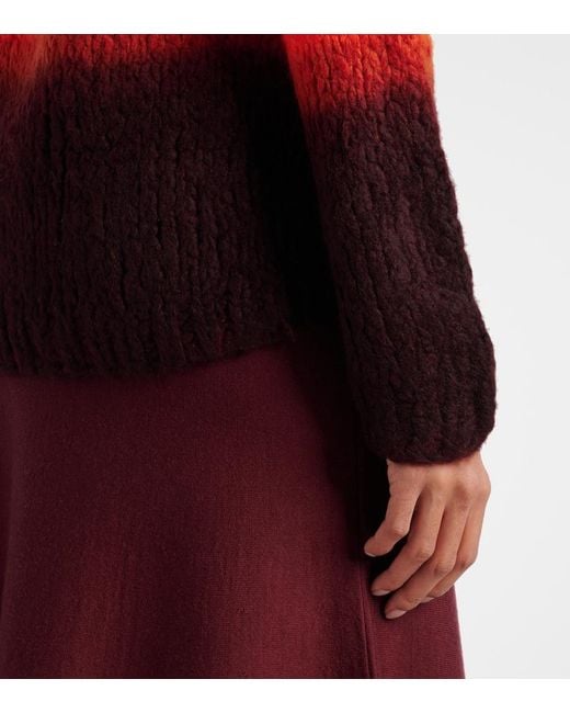 Gabriela Hearst Red Pallas Ombre Cashmere Sweater
