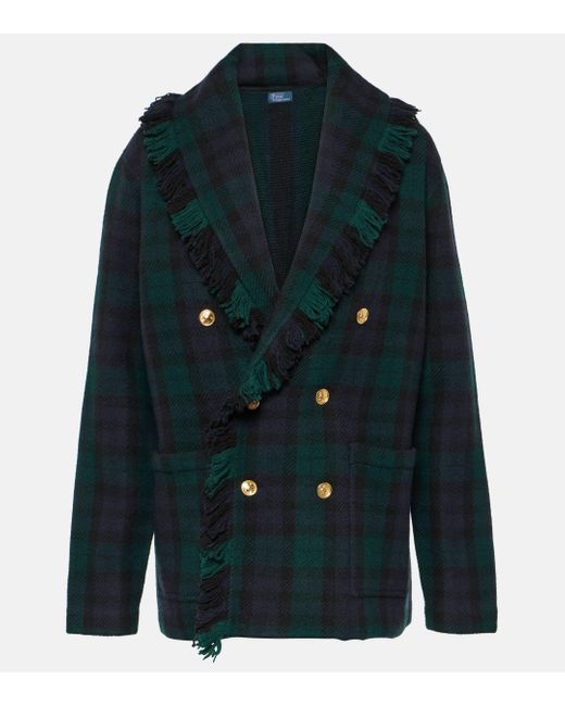 Blazer en laine a carreaux Polo Ralph Lauren en coloris Green