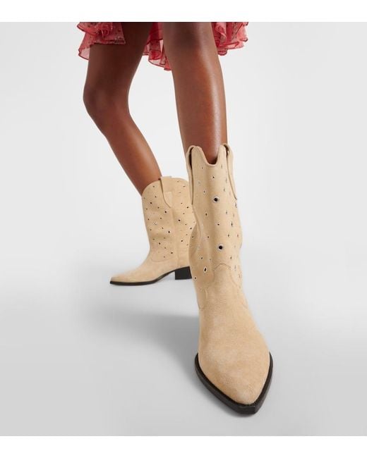 Isabel Marant Natural Duerto Suede Knee-high Boots
