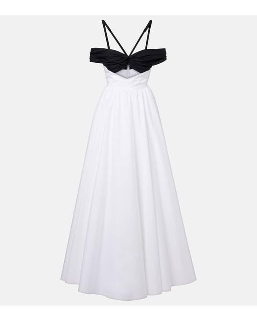 Giambattista Valli White Off-Shoulder-Robe Aus Baumwolle