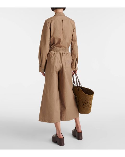 Loewe Natural High-rise Cotton-blend Culottes