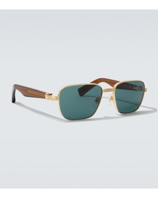 Cartier Blue Premiere De Cartier Rectangular Sunglasses for men