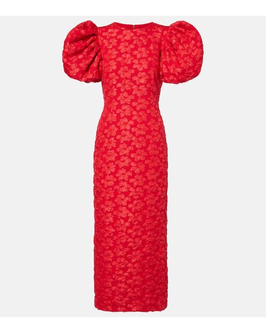 ROTATE BIRGER CHRISTENSEN Red Midikleid Aus Jacquard