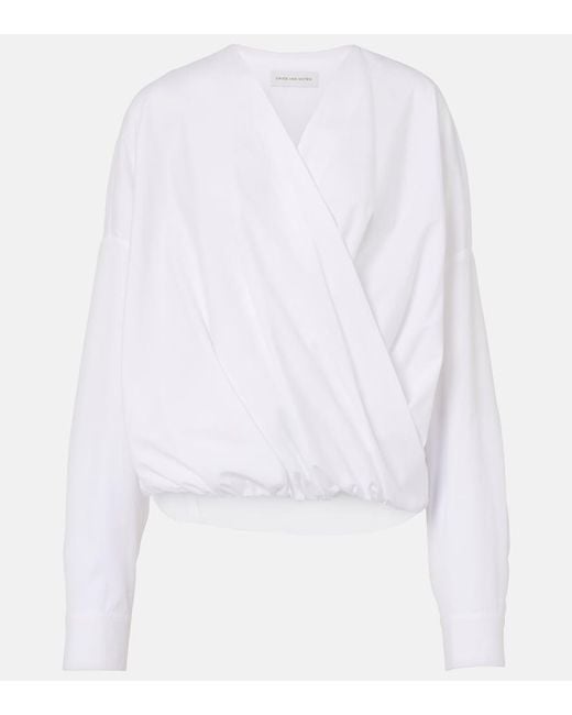 Dries Van Noten White Cotton Top