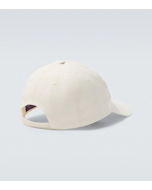 Ralph Lauren White Logo Silk And Linen Canvas Baseball Cap for men
