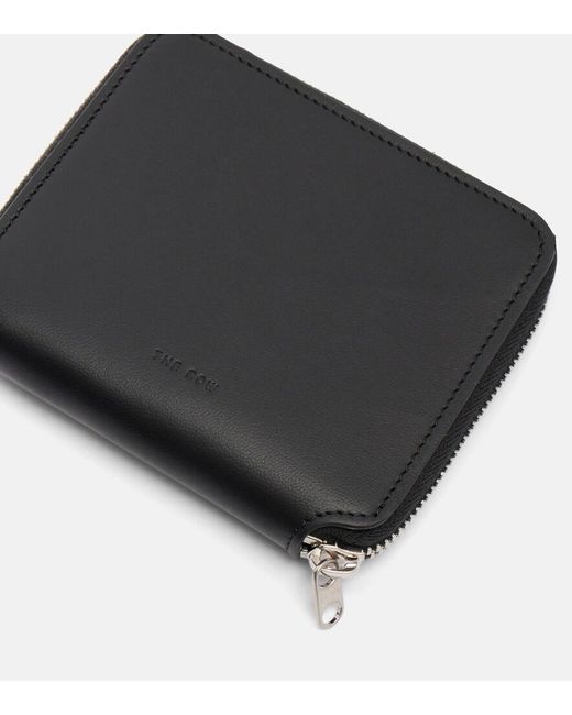 The Row Black Small Leather Wallet