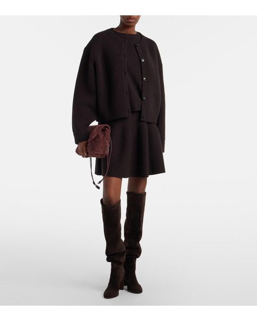 Lisa Yang Black Wren Cashmere Miniskirt