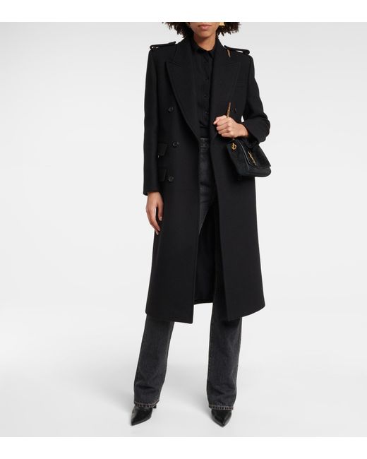 Saint Laurent Black Kate Small Reversible Suede And Leather Shoulder Bag