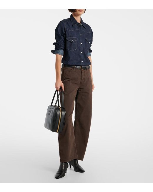 Nili Lotan Blue Travis Denim Shirt