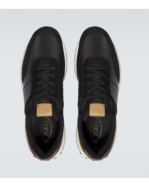Tod's Black Leather Sneakers for men
