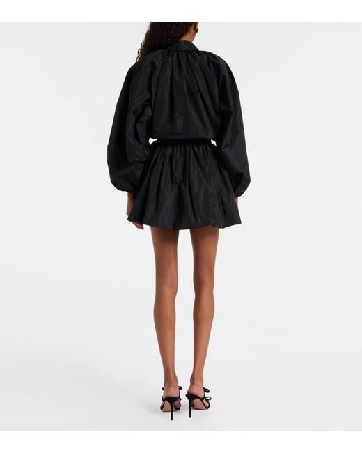 Patou Black Bubble Faille Blouse