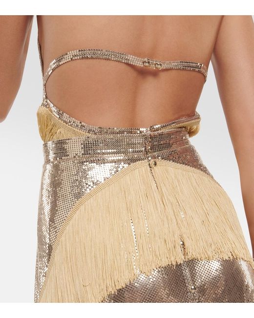Rabanne Natural Embellished Miniskirt