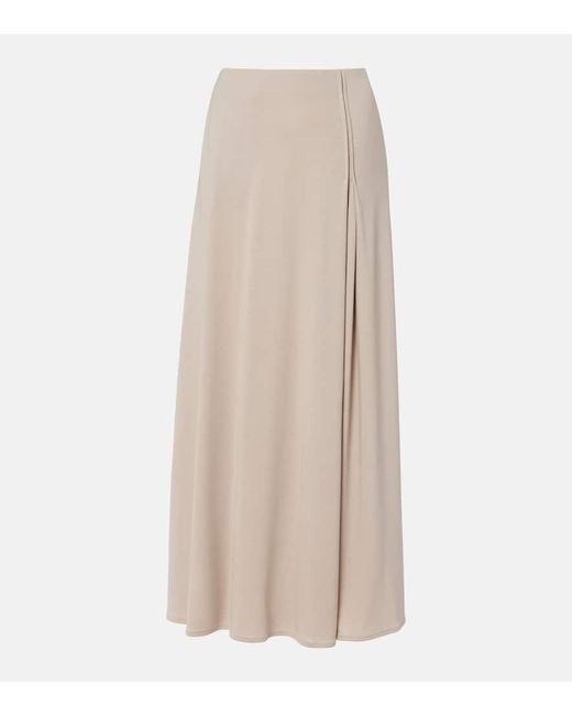 Max Mara Natural Stilla Virgin Wool Maxi Skirt