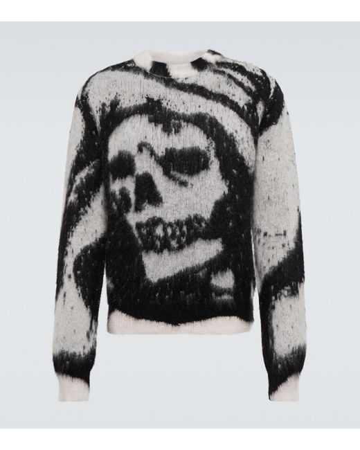 Amiri X Wes Lang Reaper Mohair-blend Sweater in Gray for Men | Lyst