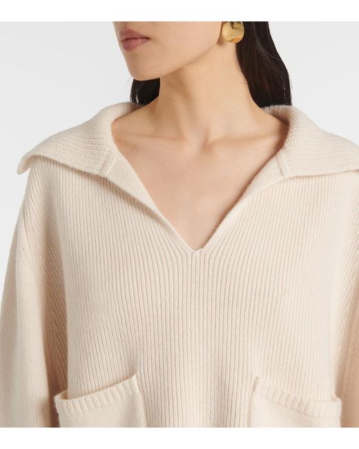 Jardin Des Orangers Natural Cashmere Polo Sweater