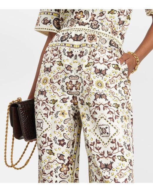 Tory Burch Natural Wide Trousers