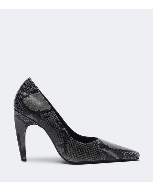 Jude Black Fame Snake-Effect Leather Pumps