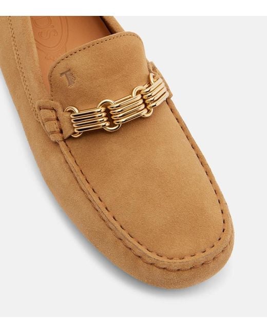 Tod's Brown Gommino Suede Driving Shoes