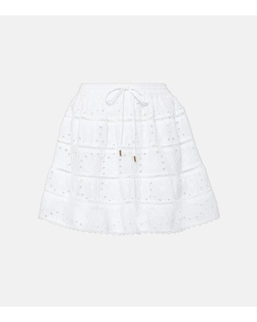 Falda pantalon Angela de algodon Melissa Odabash de color White