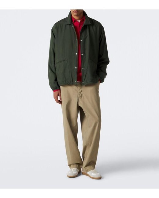 A.PRESSE Green Silk Taffeta Jacket for men