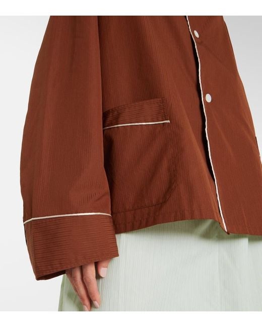 Prada Brown Oversized Cotton Shirt