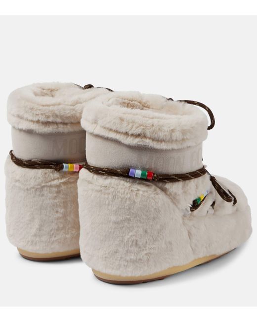 Moon Boot Natural Icon Low Faux-fur Snow Boots