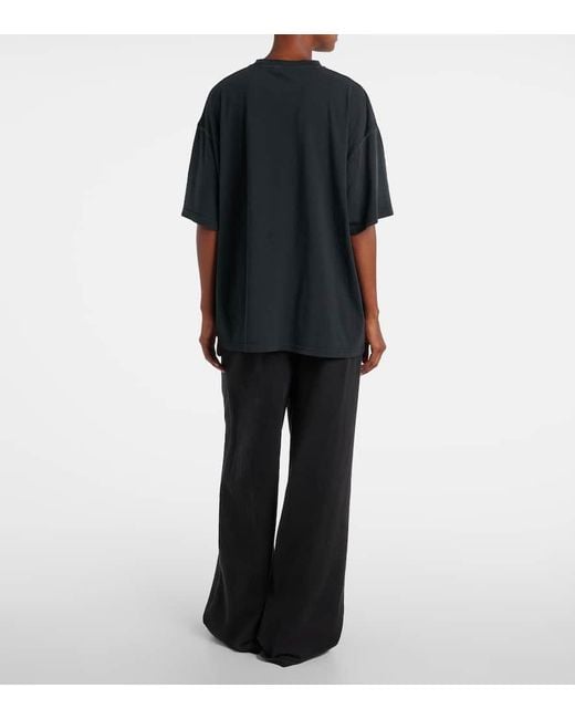 Acne Black Logo Cotton Jersey T-Shirt