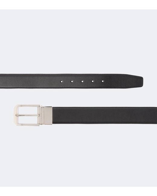 Zegna Black Reversible Leather Belt for men