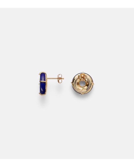 Mateo Blue 14Kt Earrings With Lapis Lazuli And Diamonds