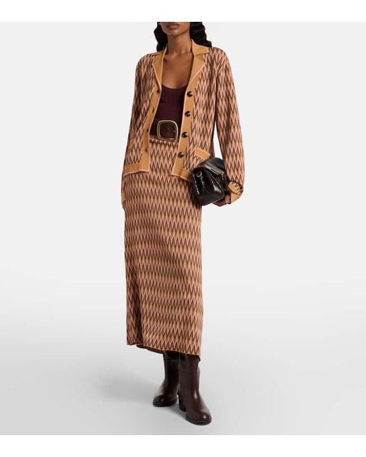 Rixo Brown Midirock Brandy Aus Jacquard