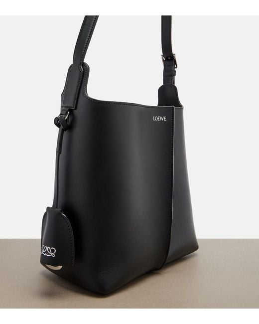 Loewe Black Bilbao Medium Leather Tote Bag