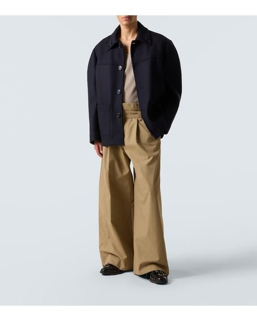 Simone Rocha Blue Embellished Wool-Blend Jacket for men