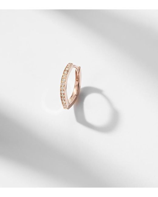 Repossi White Antifer 18Kt Rose Single Earring With Diamonds