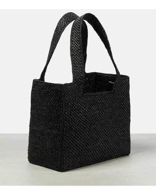 Loewe Black Paula's Ibiza Tote Bag Medium Aus Raffiabast