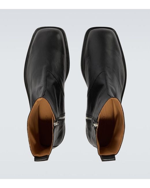 Our Legacy Black Daimono Leather Ankle Boots for men