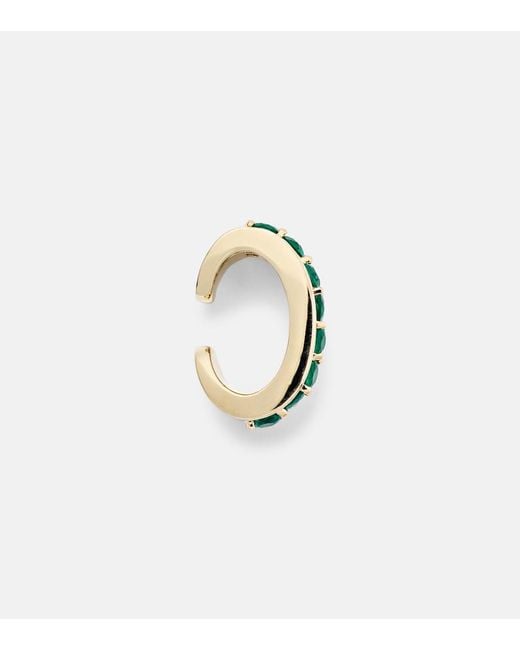 Anita Ko Blue Lola 18Kt Ear Cuff With Emeralds And Diamonds