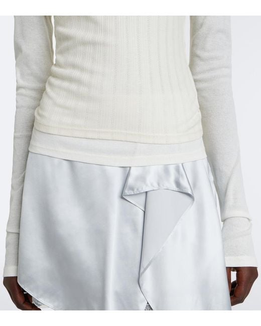 Top Superpose Acne en coloris White
