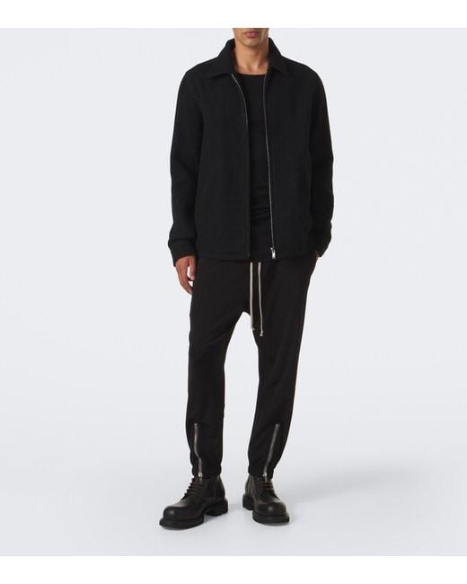 Rick Owens Black Tecuatl Technical Sweatpants for men