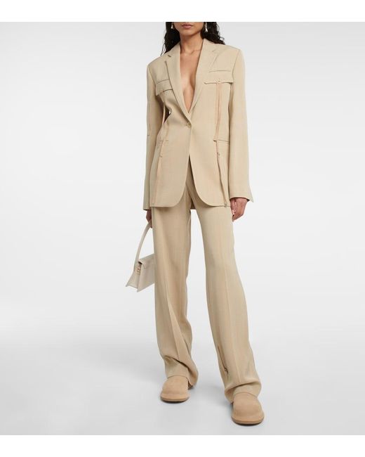 Jacquemus Natural Les Bottes Bricciola Leather Chelsea Boots