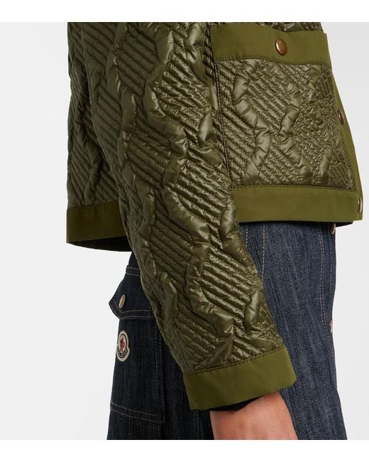Moncler Green Libellule Quilted Down Jacket