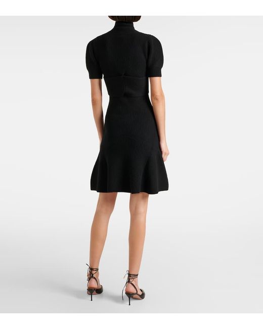 Patou Black Minikleid Aus Wolle Und Kaschmir