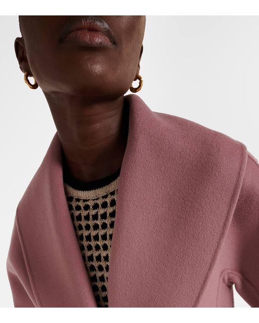 Max Mara Pink Mantel Messi Aus Schurwolle