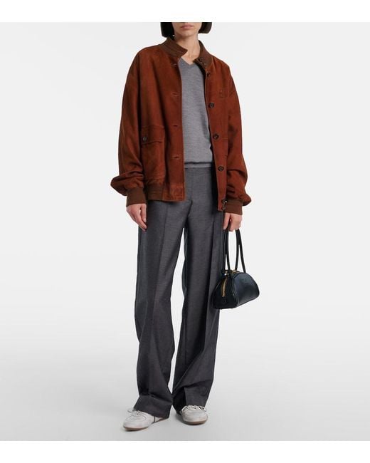 Miu Miu Black Beau Small Leather Bowling Bag