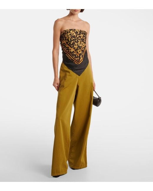Christopher Esber Black Printed Silk Top