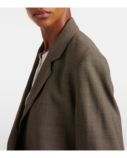 The Row Brown Devlin Wool Blazer