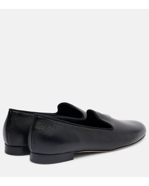 Totême Black Leather Loafers