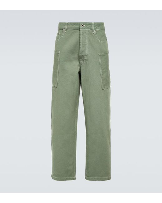 KENZO Green Low-rise Wide-leg Jeans for men