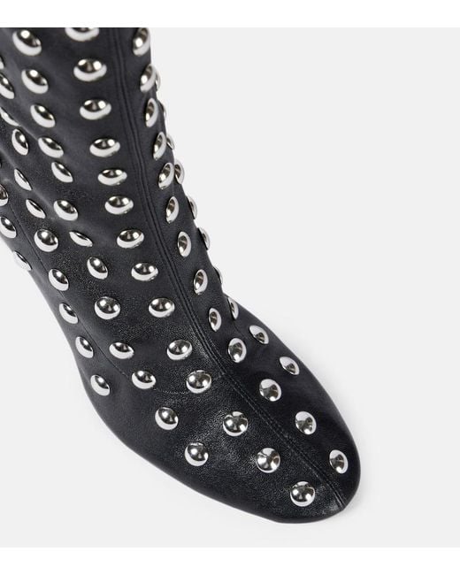 Khaite Black Verzierte Ankle Boots Apollo 85 Aus Leder
