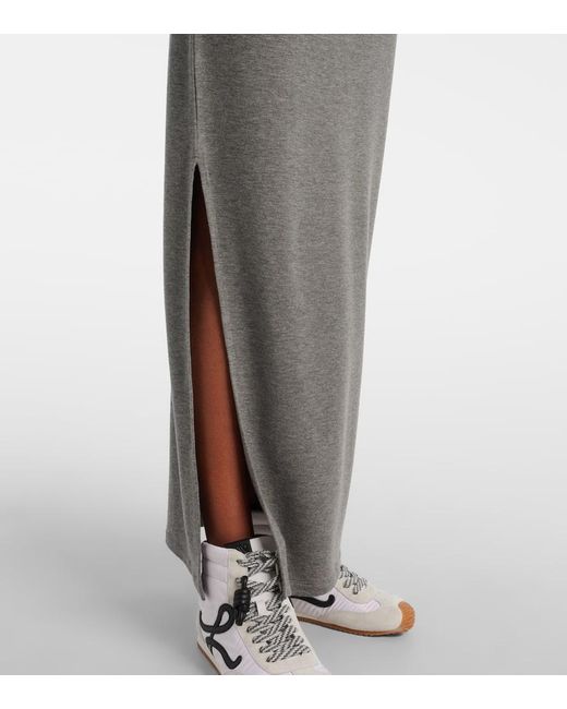 Loewe Gray Maxirock Anagram Aus Strick